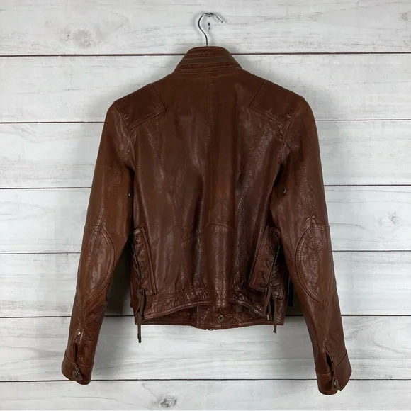 Polo Ralph Lauren Leather Jacket Size 8 - Picture 2 of 8
